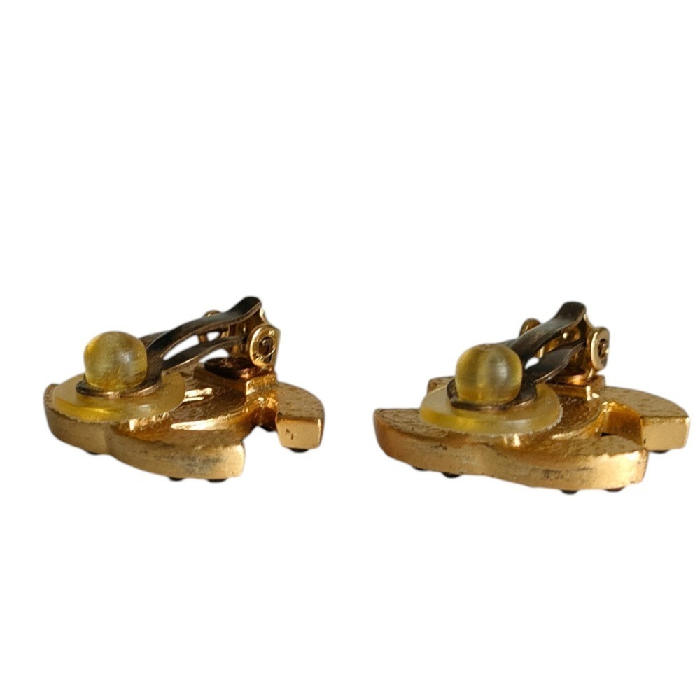 CHANEL Gold Logo Earrings - Picture 4 of 8